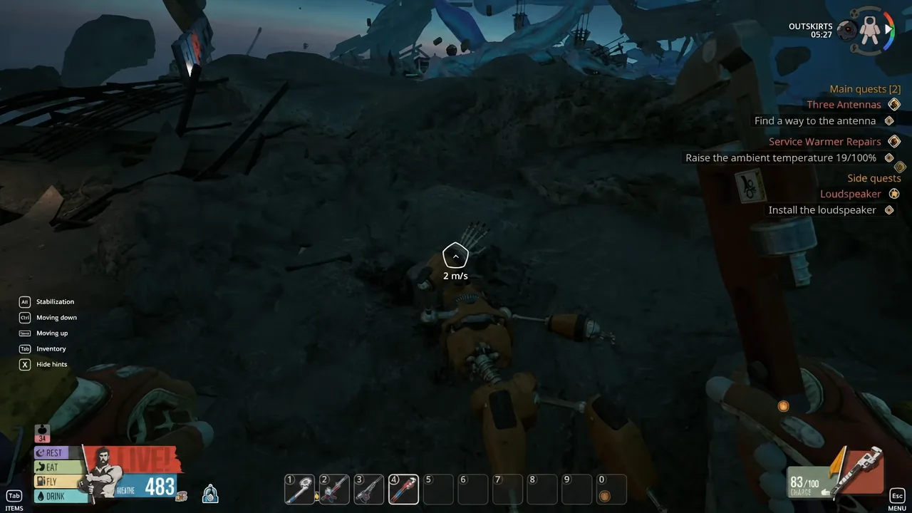 Twister equipped in gameplay